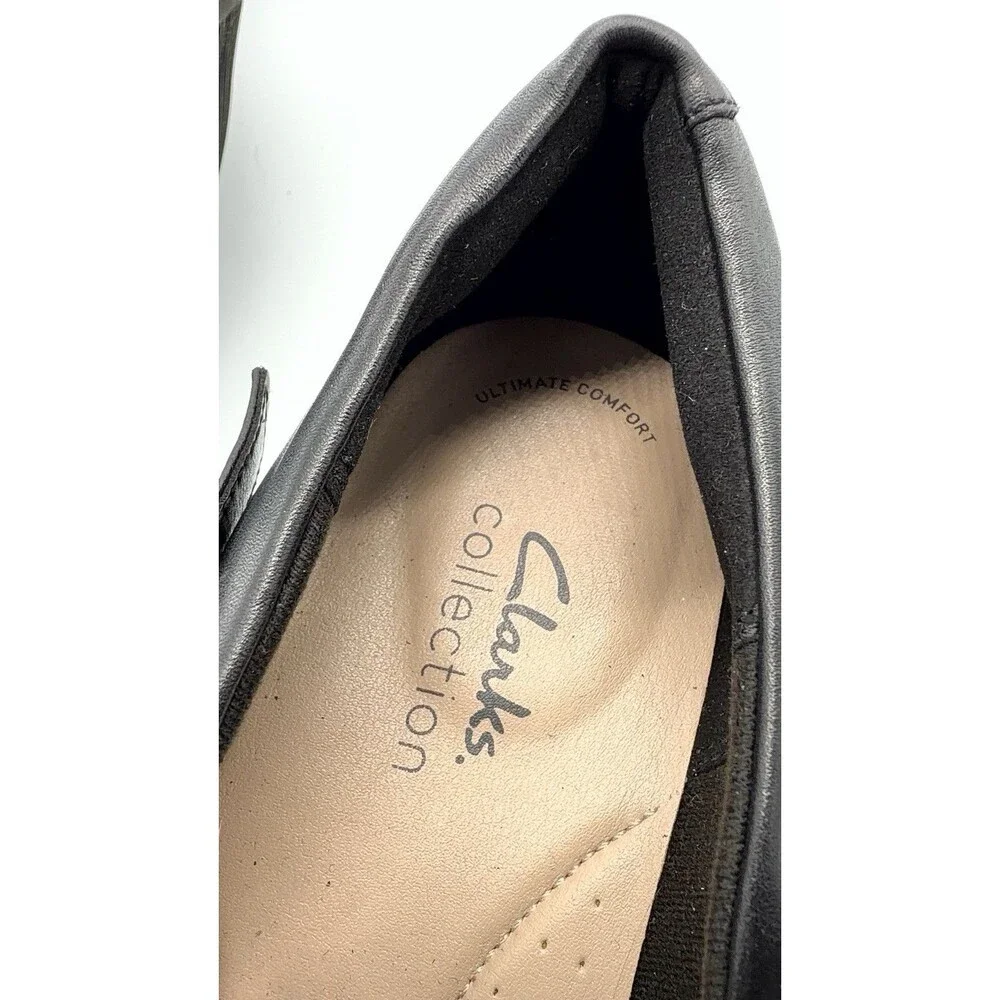 Clarks Womens Ambyr Shine Pump Heel Black Size 10M